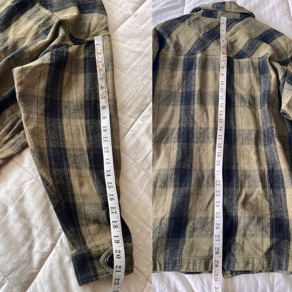 NWT Lucky Brand Oversized Flannel Shirt XL Green - Picture 12 of 12